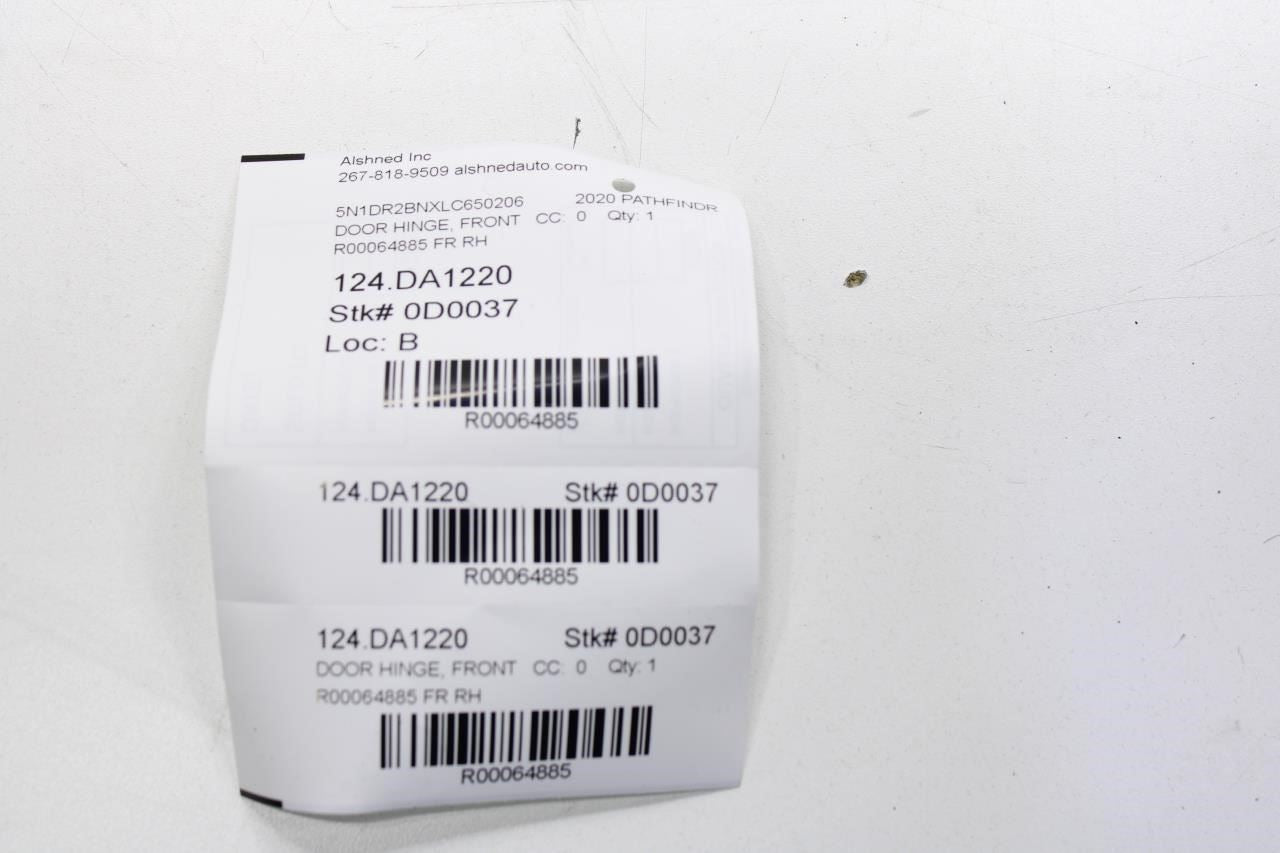 13-20 Nissan Pathfinder SV Front RH Door Hinge Upper and Lower Pair 80401-5AA0B - Alshned Auto Parts