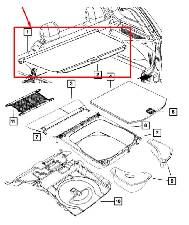 11-21 Jeep Grand Cherokee Rear Cargo Cover Restractable Shade 1GH14DX9AE *ReaD* - Alshned Auto Parts