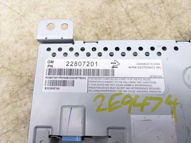 2015 Chevrolet Equinox Upper Dashboard Information Display Screen 22807201 OEM - Alshned Auto Parts