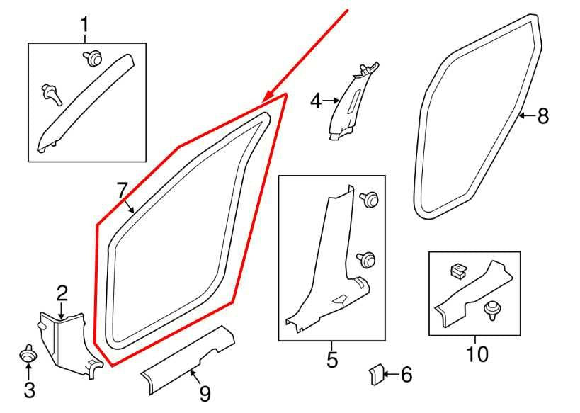 2014-2020 Nissan Rogue SV Front Right Door Weatherstrip On Body 76921-7FL0A OEM - Alshned Auto Parts