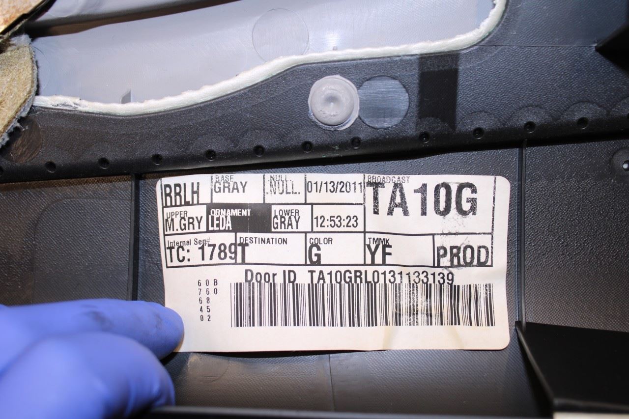 2010-2011 Toyota Camry LE Rear Left Driver Side Door Trim Panel 67640-06852-B0 - Alshned Auto Parts