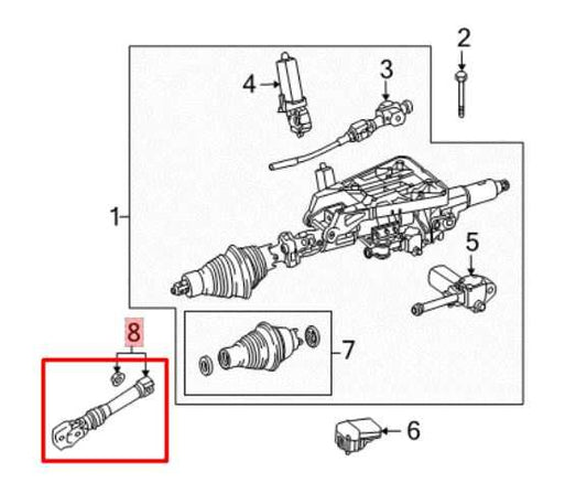 2010-2016 Mercedes-Benz E350 Sport 4Matic 3.5L AWD Steering Column Shaft Joint - Alshned Auto Parts