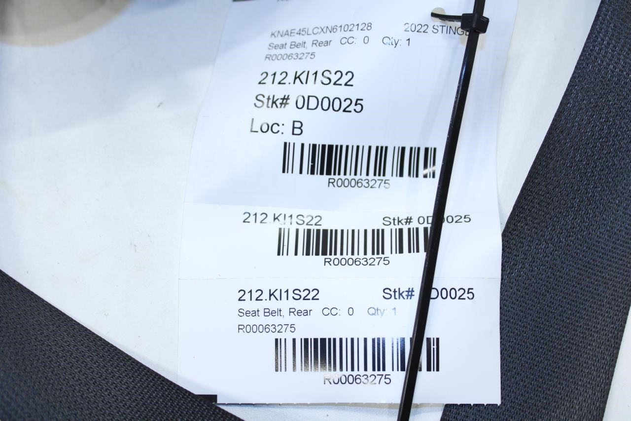 18-23 Kia Stinger GT1 Rear RH Side 2nd Row Seat Belt Retractor 89820-J5500WK OEM - Alshned Auto Parts