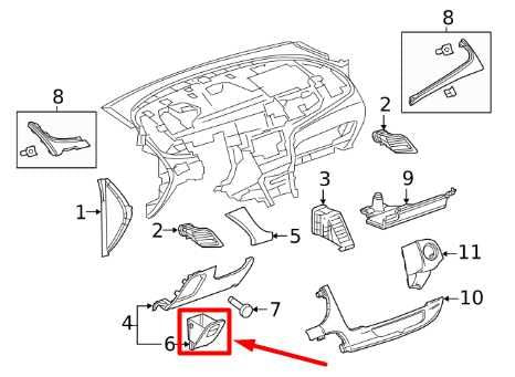 2017-2022 Buick Encore Front Lower Dash Knee Bolster Compartment 42496122 OEM - Alshned Auto Parts