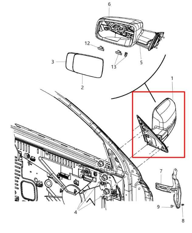 2013-2018 Ram 2500 Tradesman Crew Cab 6.4L 2WD Driver Left Side Rear View Mirror - Alshned Auto Parts