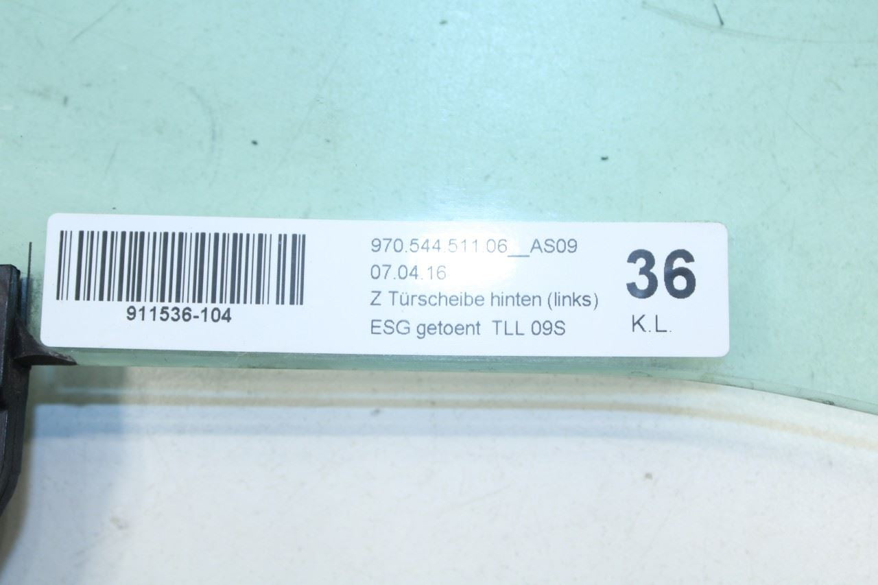 2010-2016 Porsche Panamera 4 3.6L AWD Rear Left Door Window Glass 970-544-511-06 - Alshned Auto Parts