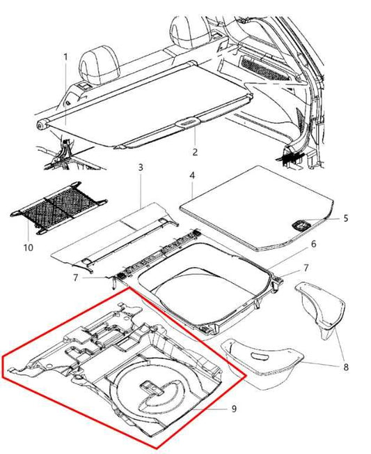 2011-19 Jeep Grand Cherokee 3.6L Rear Trunk Cargo Load Floor Carpet Liner *ReaD* - Alshned Auto Parts