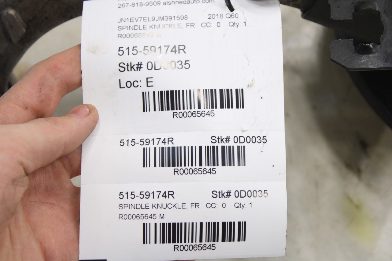 17-22 Infiniti Q60 Luxe Front Right Side Spindle Knuckle Hub 40014-4GA0A *ReaD* - Alshned Auto Parts