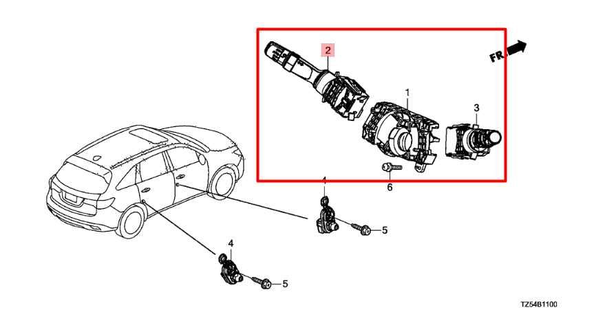 17-20 Acura MDX Advance 3.5L AWD Steering Column Light Turn Signal Wiper Switch - Alshned Auto Parts