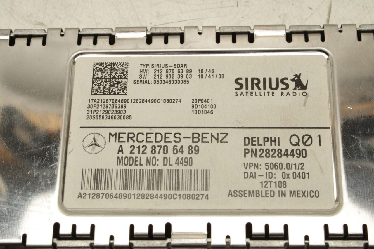 2012 Mercedes-Benz E350 Sport 4Matic Sirius Satellite Radio Receiver 2128706489 - Alshned Auto Parts