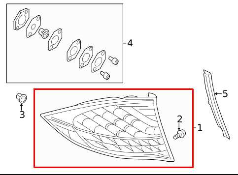 2011-2014 Porsche Cayenne Platinum Rear Left Side Tail Light Lamp 958-945-095-C - Alshned Auto Parts