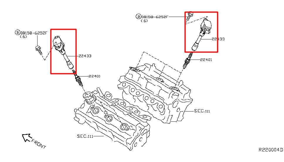 2008-2024 Nissan Murano Platinum 3.5L Engine Ignition Coil Set of 6 22448-JA11C1