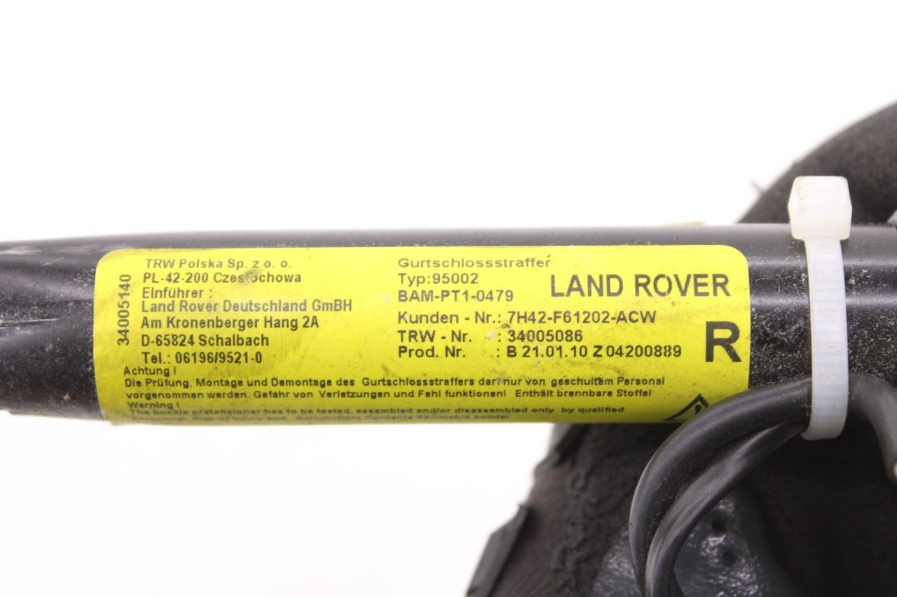 2007-2012 Land Rover Range Rover HSE Front Passenger Right Side Seat Belt Buckle - Alshned Auto Parts