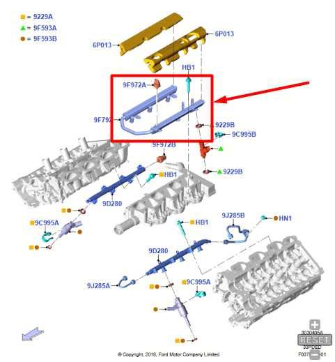 2020-24 Ford Explorer Police 3.3L Upper Manifold Fuel Supply Port Injection Rail - Alshned Auto Parts