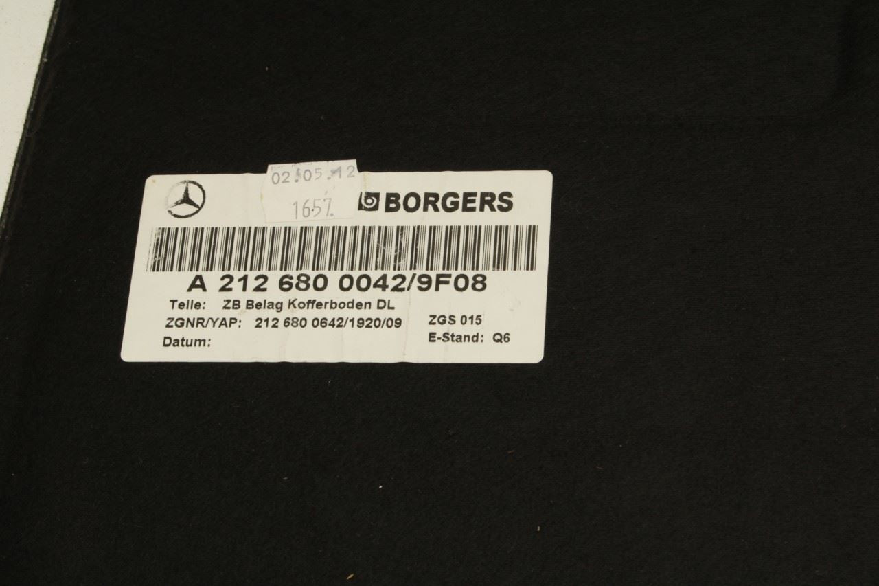 2010-15 Mercedes-Benz E350 Sport 4Matic 3.5L Rear Trunk Floor Carpet Cover Panel - Alshned Auto Parts