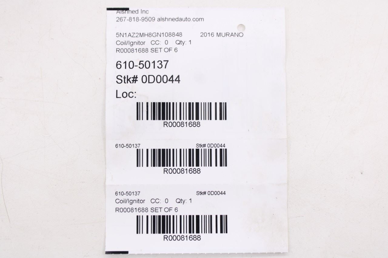 2019-24 Toyota Corolla LE 2.0L FWD Engine Ignition Coil Set of 6 90919-02276 OEM13