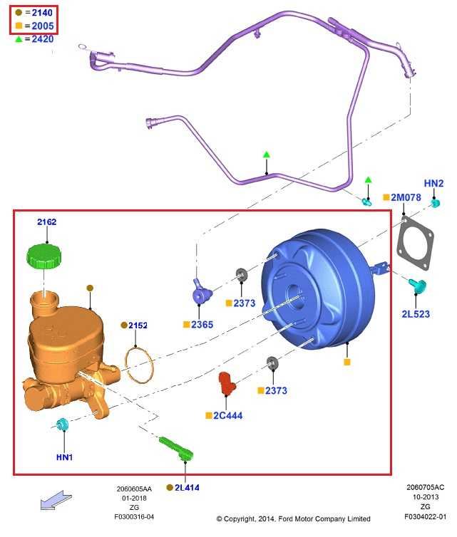 2015-2017 Ford Mustang Conv 3.7L V6 Power Brake Booster and Master Cylinder1
