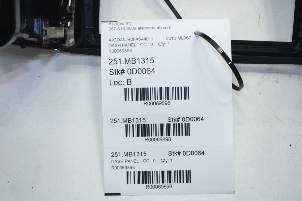 2012-15 Mercedes-Benz ML350 Dash Center Screen Bezel Trim w/ Air Vents Grilles - Alshned Auto Parts