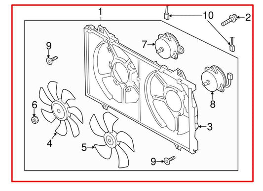 2014-2021 Mazda 6 Dual Radiator Cooling Fan Motor Assembly PE11-15-025A OEM - Alshned Auto Parts
