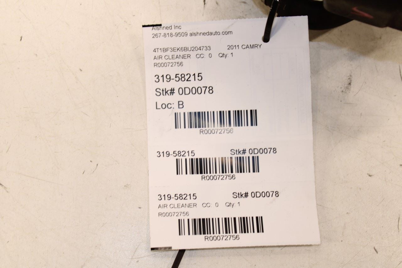 09-11 Toyota Camry LE 2.5L Air Intake Cleaner Tube Hose w/ Resonators 178810V050 - Alshned Auto Parts