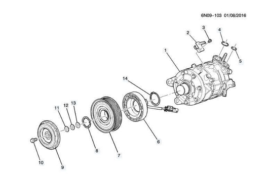 2017-2023 GMC Acadia SLT-1 3.6L AC Air Conditioner Compressor 86792423 OEM - Alshned Auto Parts