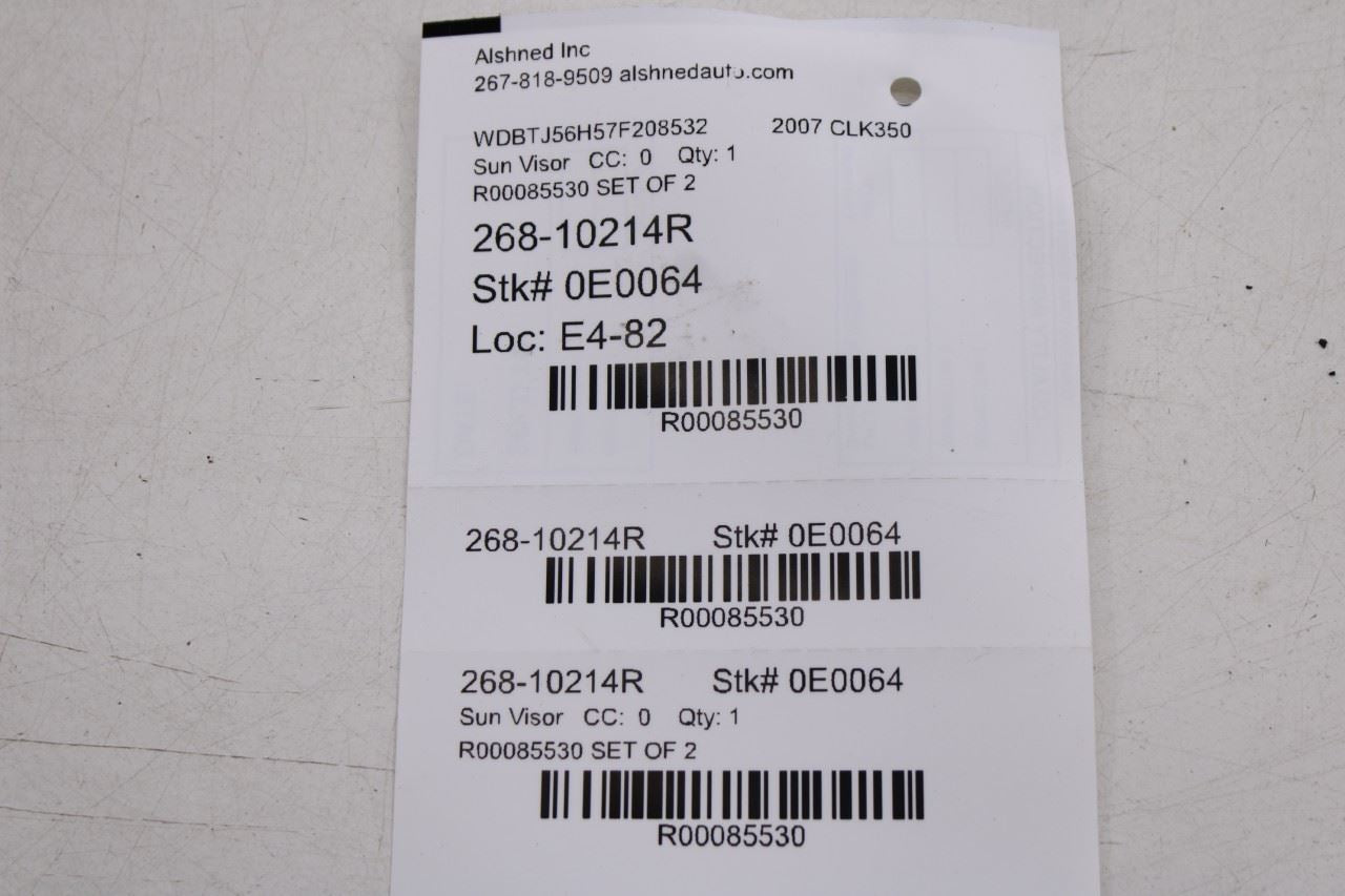 2006-09 Mercedes-Benz CLK 350 Front Right and Left Side Sun Visor Set w/ Mirror15