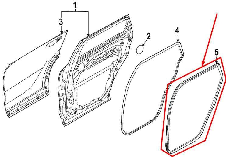 2023-25 Kia Sportage Hybrid EX Rear Right Door Weatherstrip On Body 83120-P1000 - Alshned Auto Parts