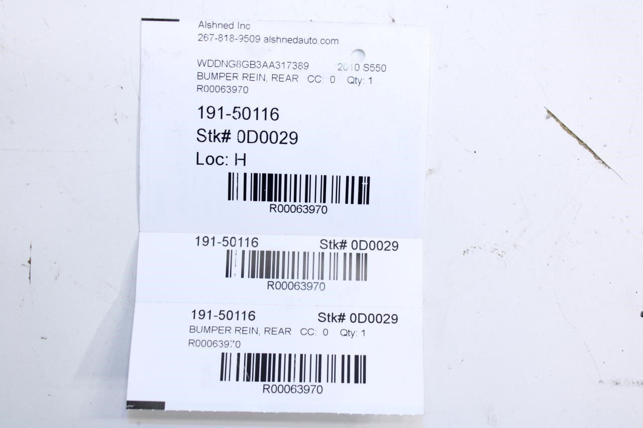 2007-2013 Mercedes-Benz S550 Rear Bumper Reinforcement Impact Bar 221-610-09-20 - Alshned Auto Parts