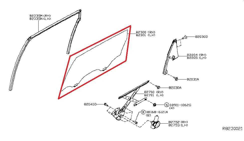 2014-2020 Infiniti QX60 Rear Left Side Door Window Movable Glass 82301-3JA1C OEM - Alshned Auto Parts