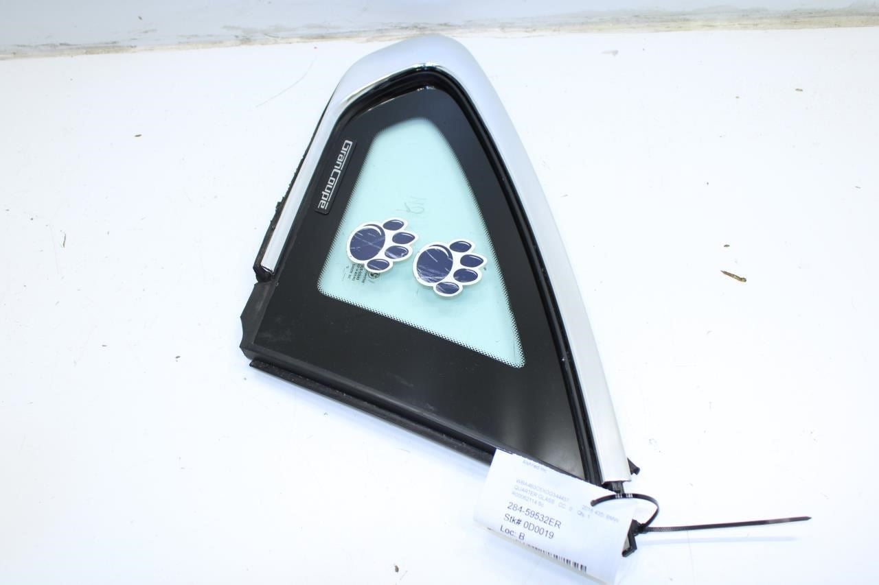 2015-2016 BMW 435I Gran Coupe xDrive Rear Right Quarter Window Glass 51377412028 - Alshned Auto Parts