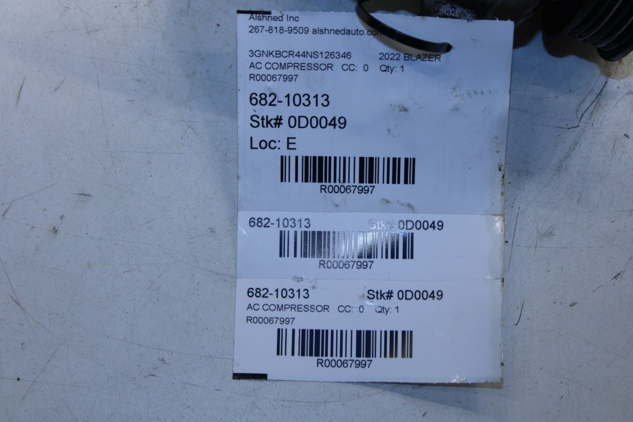 2020-2024 Chevrolet Blazer 2LT 2.0L AC Air Conditioner Compressor 84721155 OEM - Alshned Auto Parts
