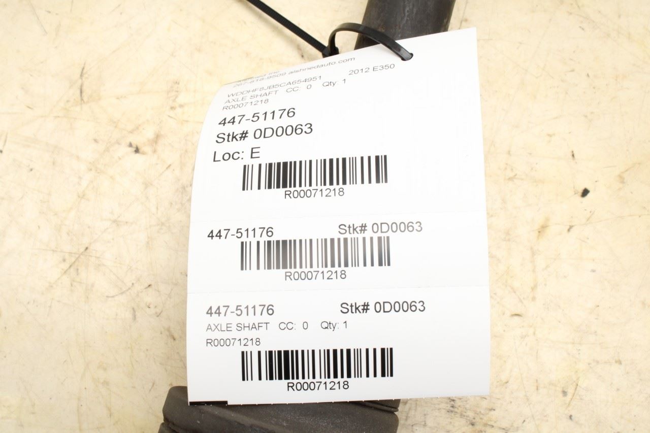 2010-2013 Mercedes-Benz E350 Sport 4MATIC Rear RH or LH CV Axle Drive Half Shaft - Alshned Auto Parts