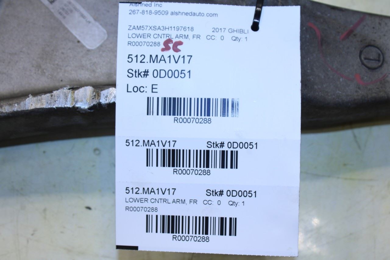2014-17 Maserati Ghibli RWD Front Left Side Suspension Lower Control Arm *ReaD* - Alshned Auto Parts