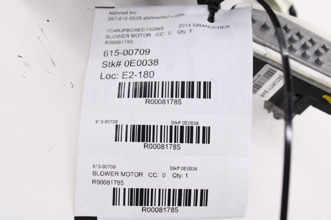14-22 Jeep Grand Cherokee Limited 3.6L HVAC AC Blower Fan Motor 68224166AA OEM16