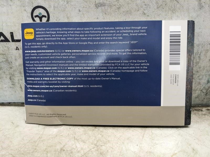 2018 Jeep Compass User Guide Set with Case 18MP-926-AA OEM - Alshned Auto Parts