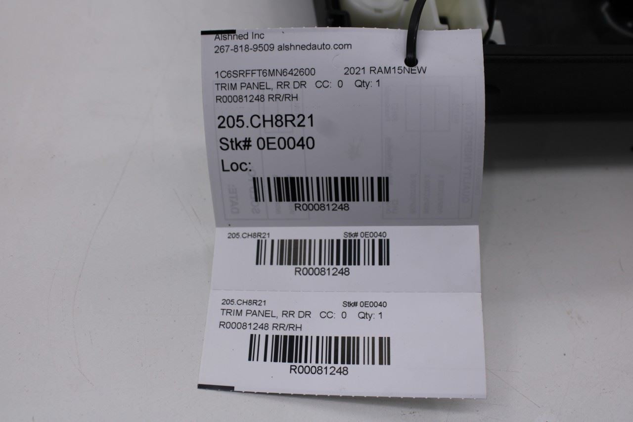 19-24 Ram 1500 Big Horn Crew Cab Rear Right Side Door Trim Panel 6SL341X7AA OEM15