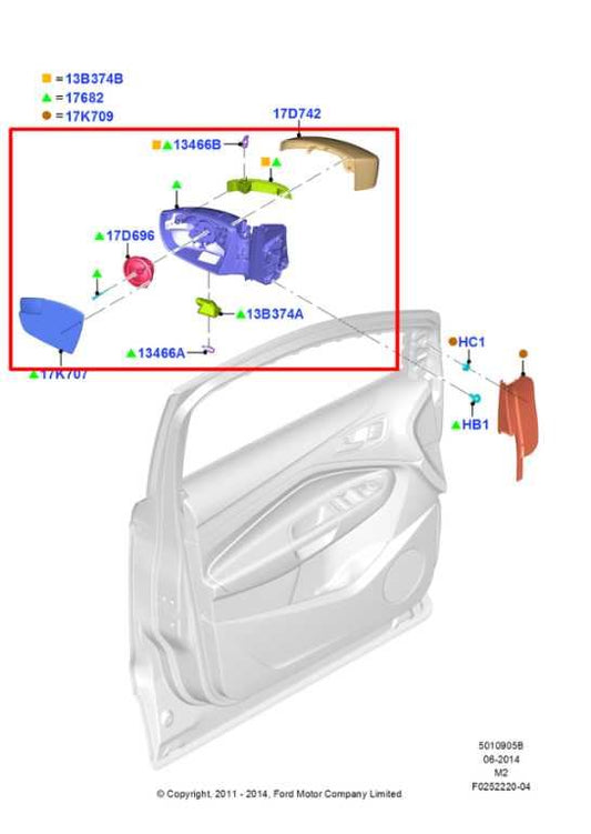 2013-16 Ford Escape Titanium 2.0L Driver Left Side Rear View Mirror *ReaD* - Alshned Auto Parts