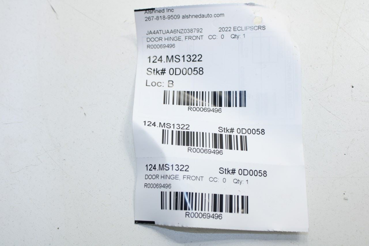 2018-25 Mitsubishi Eclipse Cross ES Front Right Door Hinge Upper and Lower Pair - Alshned Auto Parts