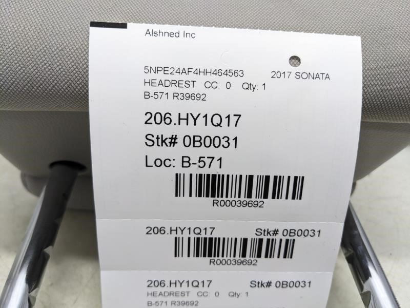2015-2017 Hyundai Sonata SE 2.4L FWD Front Driver Left Side Seat Headrest Cloth - Alshned Auto Parts