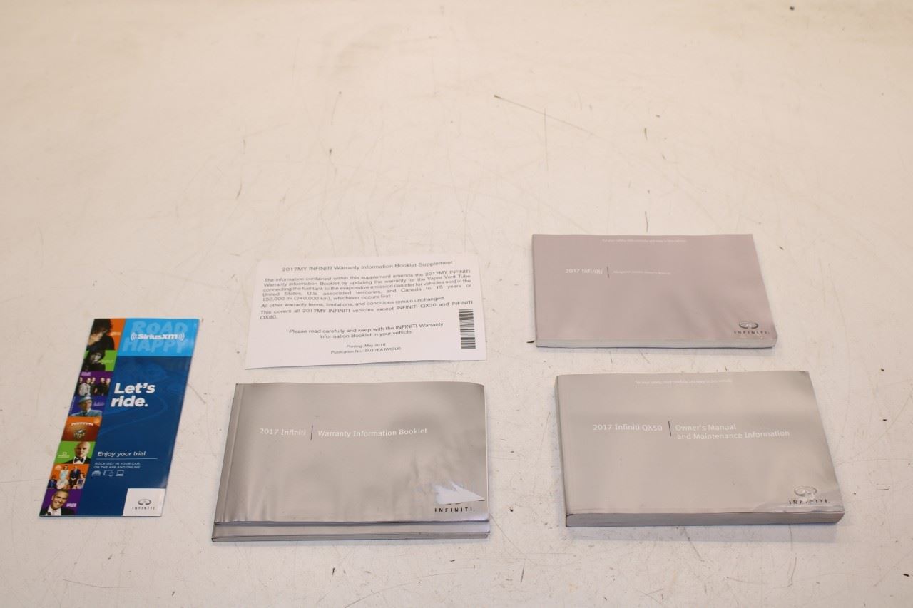 2017 Infiniti QX50 Owners Manual Set with Case R72267 *ReaD* - Alshned Auto Parts