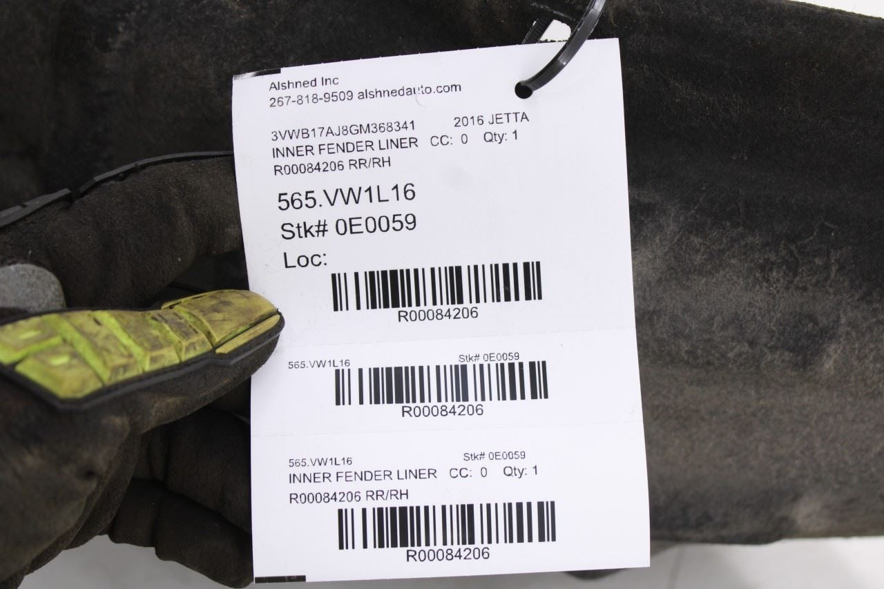 2011-2018 Volkswagen Jetta Sport Rear Right Side Wheelhouse Liner Splash Shield10