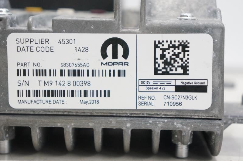 2019-2020 Ram 1500 New Body Audio Radio Receiver Uconnect 4C 68307655AG OEM - Alshned Auto Parts