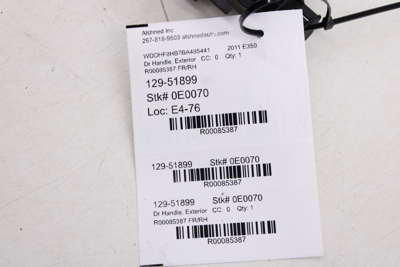 10-16 Mercedes-Benz E350 Luxury 4Matic AWD Front Right Side Door Exterior Handle - Alshned Auto Parts