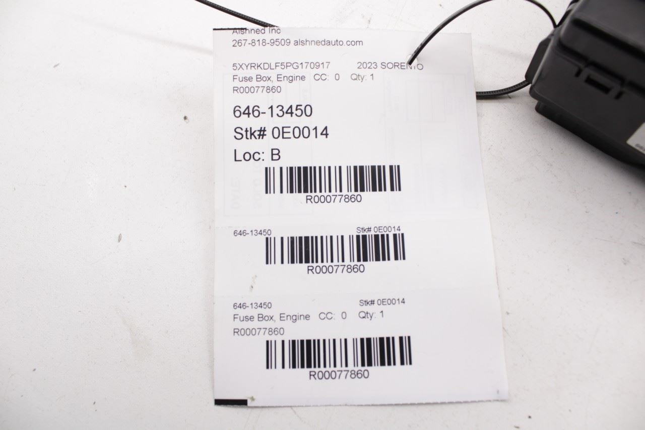 2021-23 Kia Sorento X-Line SX Prestige 2.5L Engine PCB Fuse Relay Junction Block - Alshned Auto Parts
