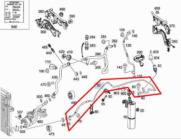 07-13 Mercedes-Benz S550 AC Conditioning Refrigerant Drier Hose Line 2218302117 - Alshned Auto Parts