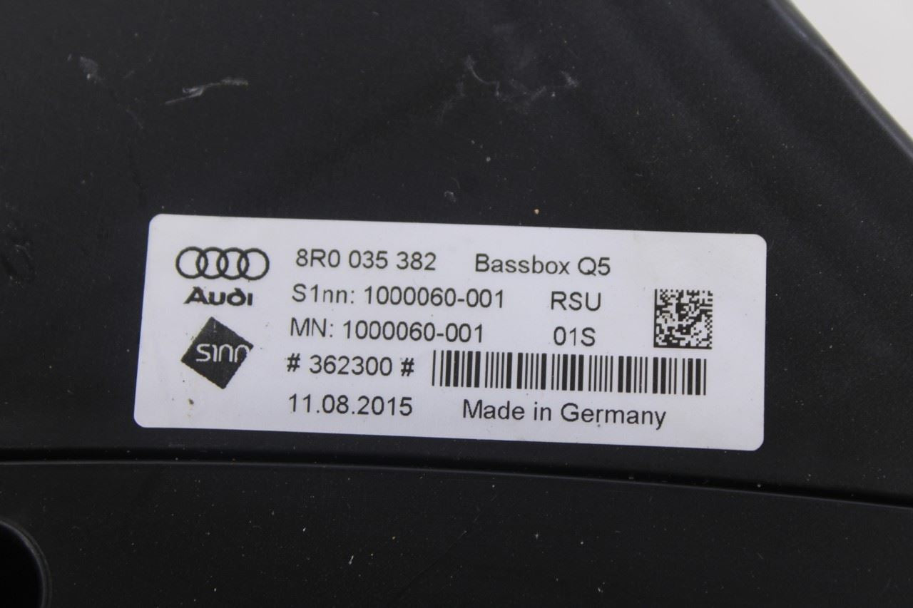 2009-2017 Audi Q5 Premium Rear Trunk Cargo Audio Speaker Subwoofer 8R0035382 OEM8