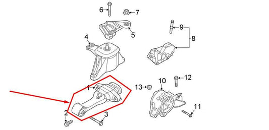 22-25 Hyundai Tucson SEL 2.5L AWD Engine Support Torque Arm Roll Rod 21959-R0100 - Alshned Auto Parts