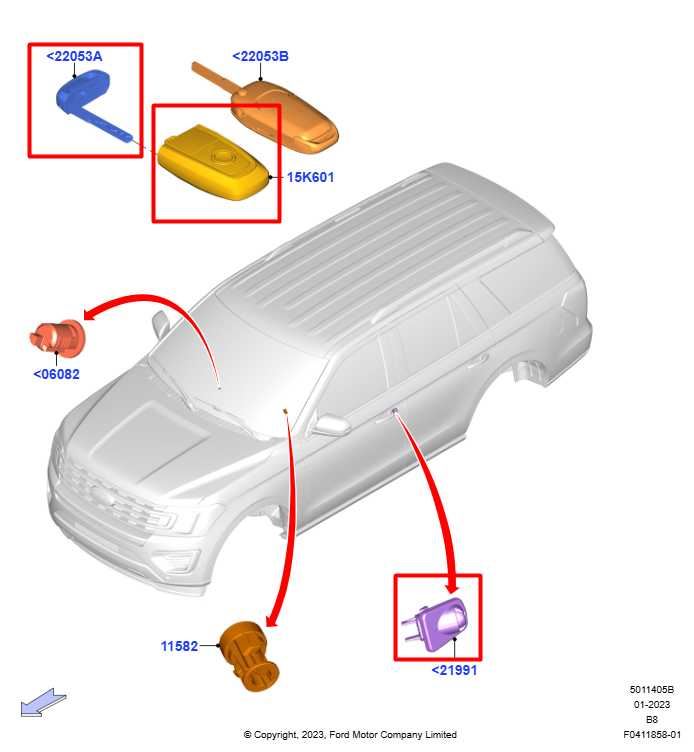 18-24 Ford Expedition MAX Key Keyless Remote Entry Fob Transmitter w/ Door Lock - Alshned Auto Parts