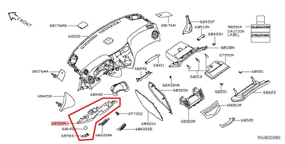 14-20 Infiniti QX60 Front Dash Driver LH Side Lower Trim Panel Cover w/ Switches - Alshned Auto Parts