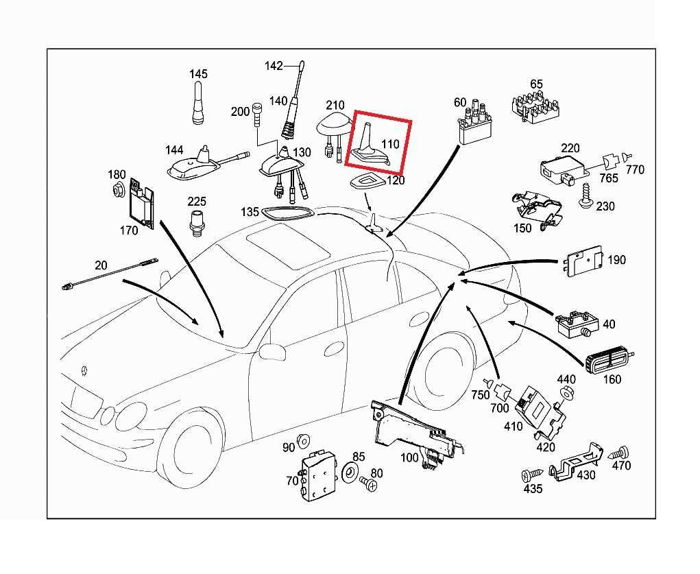 2003-2006 Mercedes-Benz E500 Roof Exterior Shark Fin Radio Antenna 2118203575 - Alshned Auto Parts